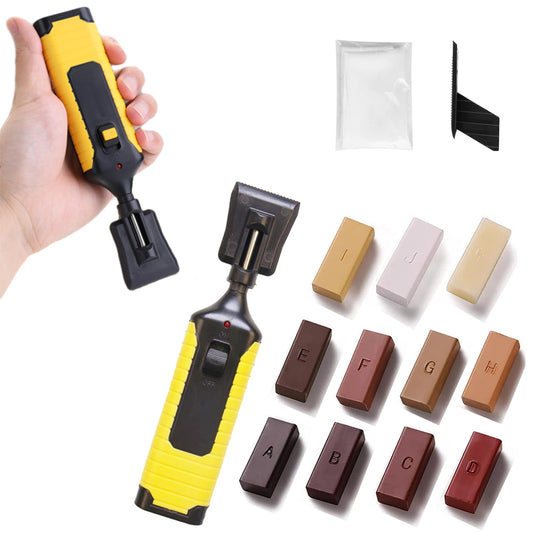 Laminate Floor Repair Kit Wood Furniture Fix Mending Tool Set with 11Pcs Waxes