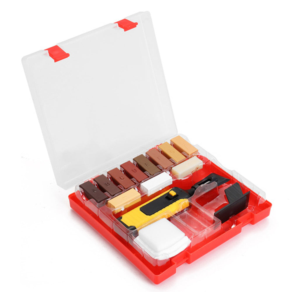 Laminate Floor Repair Kit Wood Furniture Fix Mending Tool Set with 11Pcs Waxes
