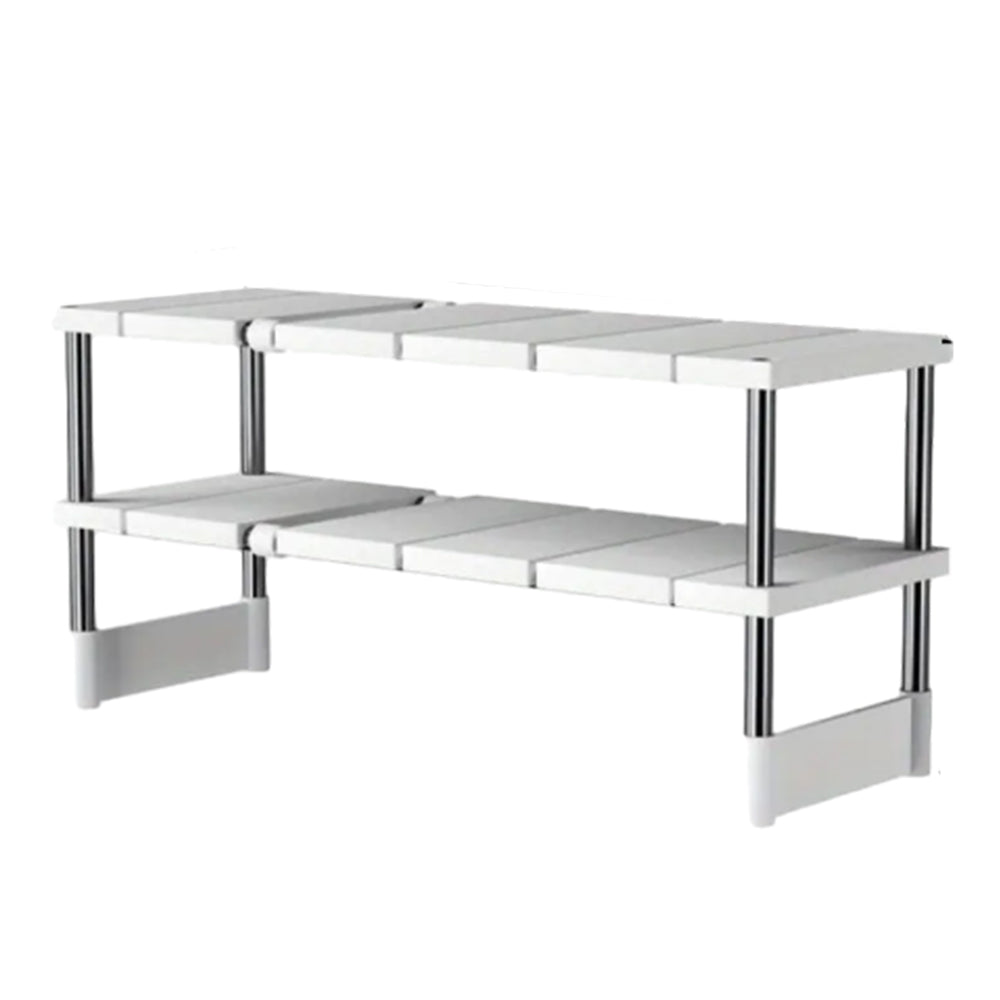 2-Tier Under Sink Organizer Detachable Adjustable Kitchen Shelf Cabinet Rack