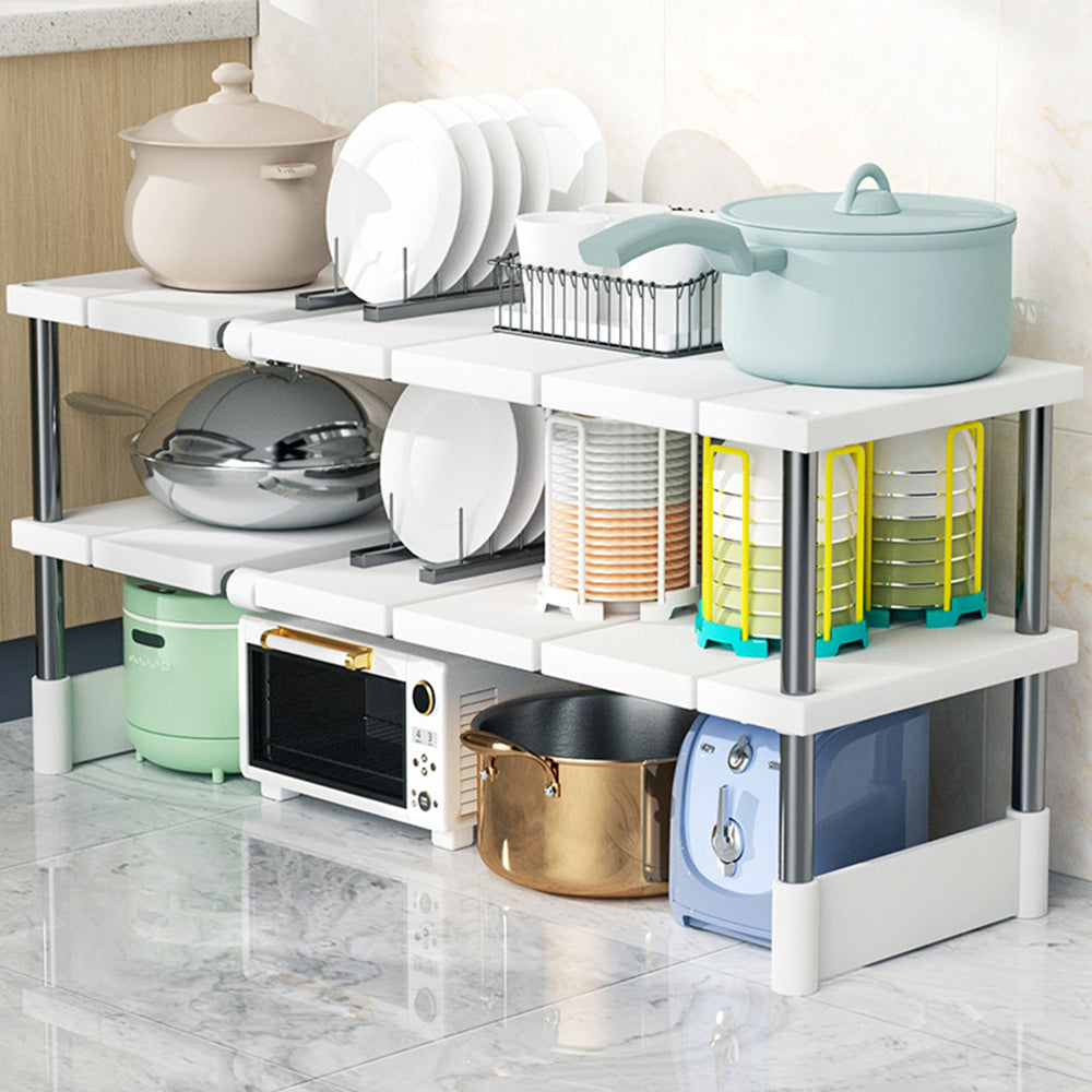 2-Tier Under Sink Organizer Detachable Adjustable Kitchen Shelf Cabinet Rack