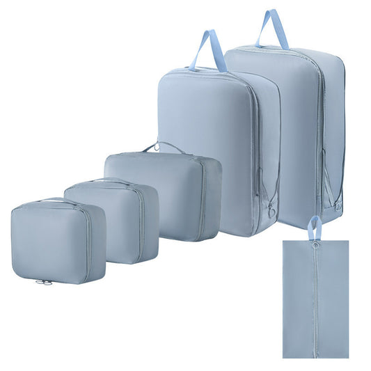 6-Piece Packing Cubes for Travel Lightweight Suitcase Organizer Bags Set Blue