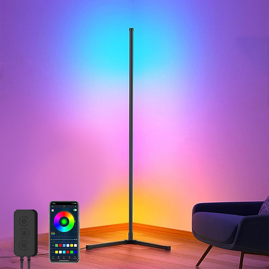 120CM RGB Floor Lamp Corner Light LED Bluetooth Mobile Phone App Control Streaming Light