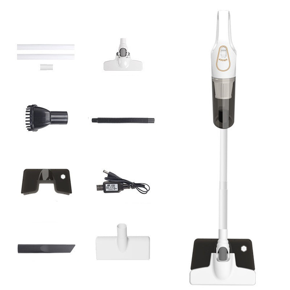 3in1 Cordless Vacuum Cleaner Floor Cleaning Mop with Mite Removal Function White