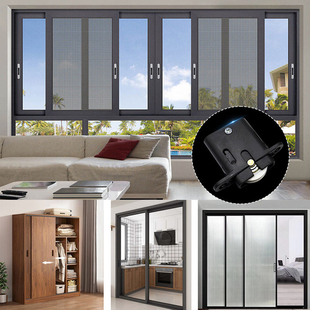 5Pcs Sliding Security Screen Sliding Door Roller Wheels Replacement Kit