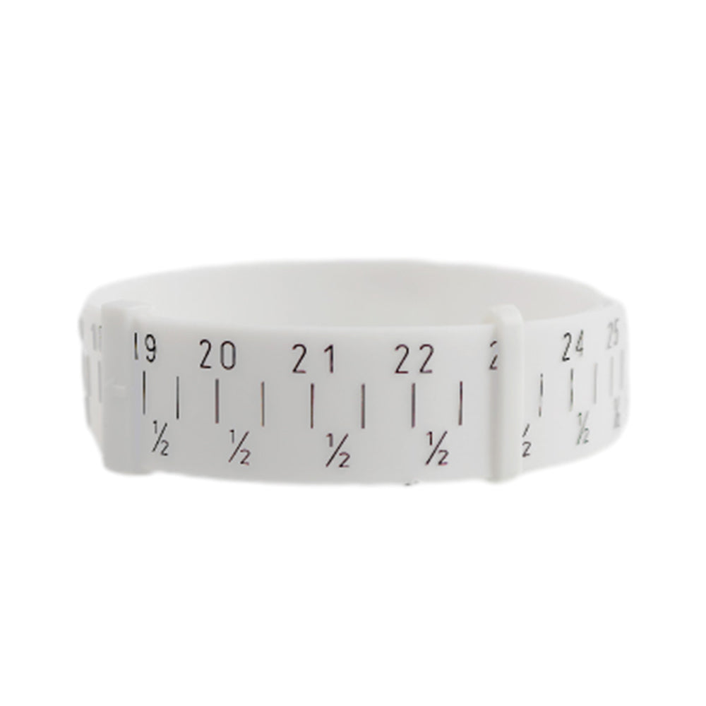 4Pcs Ring and Bracelet Sizer Measuring Tool Gauge with Magnifying Function White