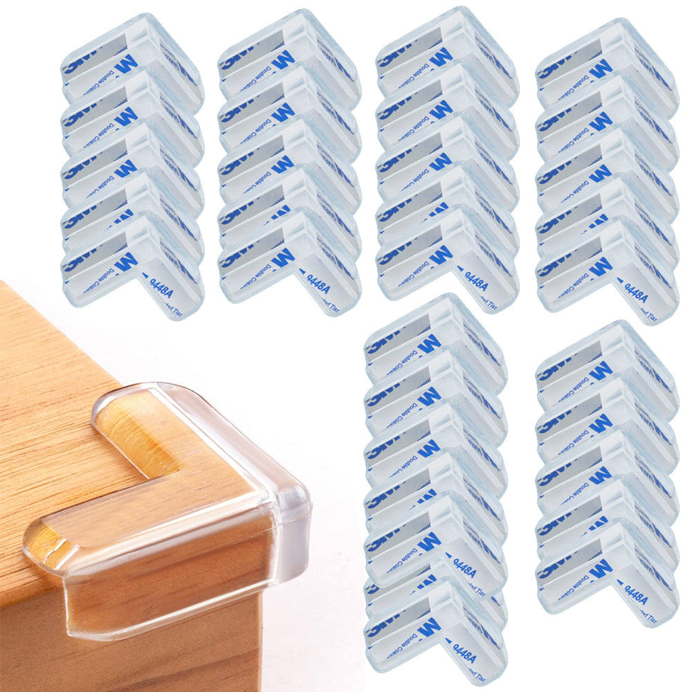 32Pcs L-Shaped Desk Edge Soft Protectors Safety Guard for Furniture Sharp Corner