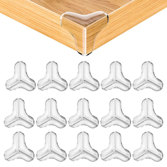 16Pcs T-Shaped Desk Edge Soft Protectors Safety Guard for Furniture Sharp Corner