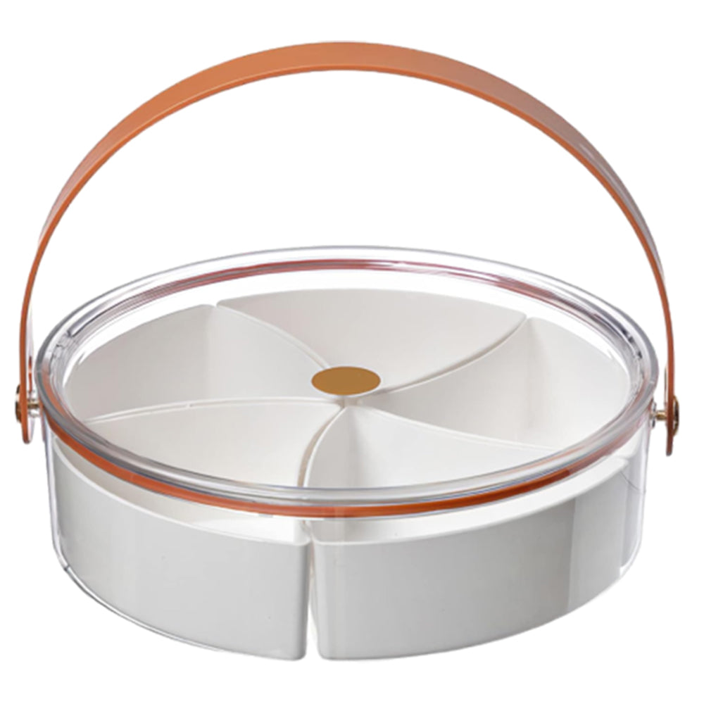 Divided Serving Tray with Lid and Handle Snack Platter Organizer Snackle Box