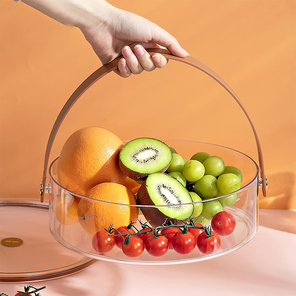 Divided Serving Tray with Lid and Handle Snack Platter Organizer Snackle Box