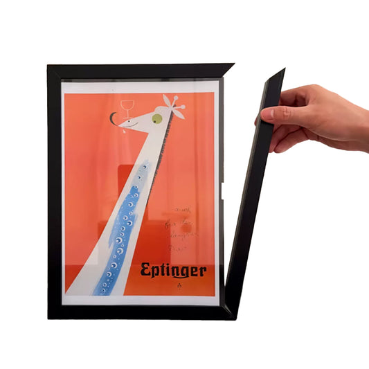 Magnetic Art Frames Art Poster Wooden Artwork Display Hold 100 Pictures Black