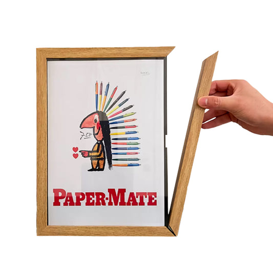 Magnetic Art Frames Art Poster Wooden Artwork Display Hold 100 Pictures Wood