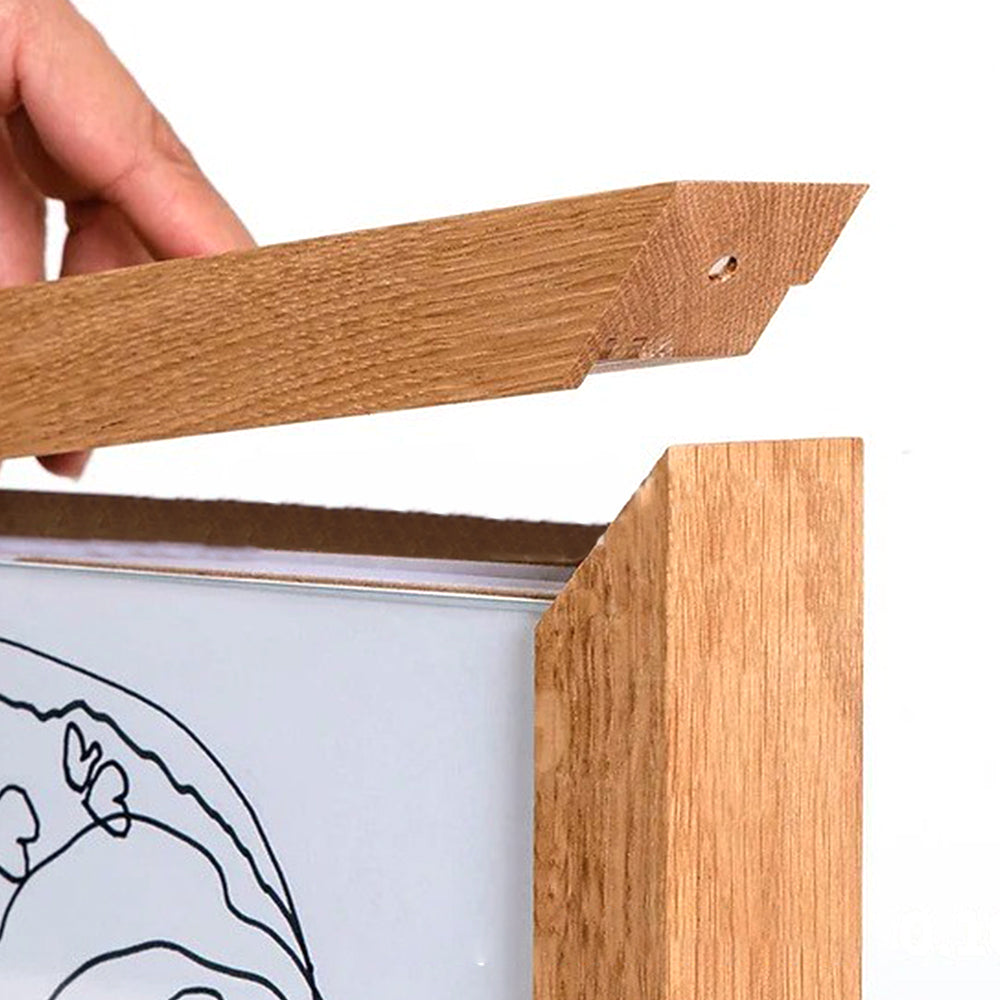 Magnetic Art Frames Art Poster Wooden Artwork Display Hold 100 Pictures Wood