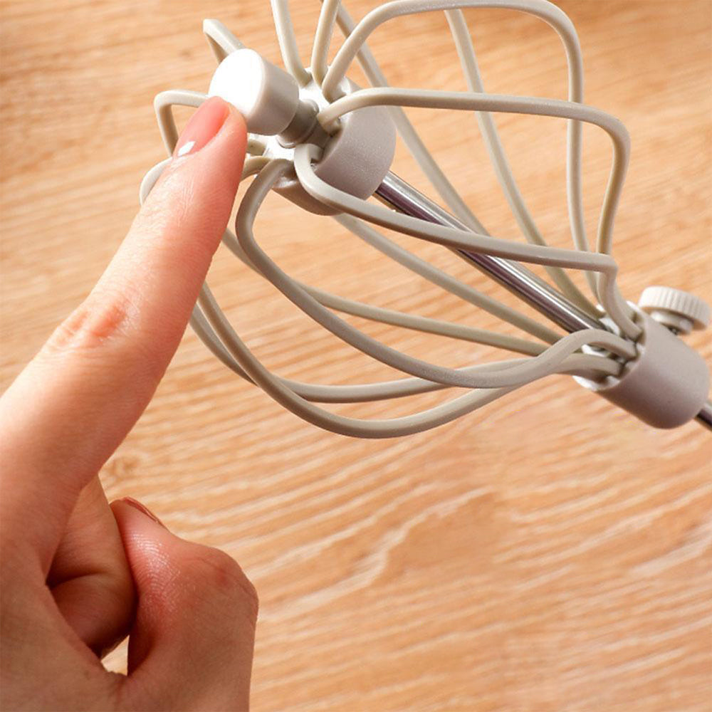 Stainless Steel Semi-Automatic Egg Beater Tool Hand Push Blender Whisk Mixer