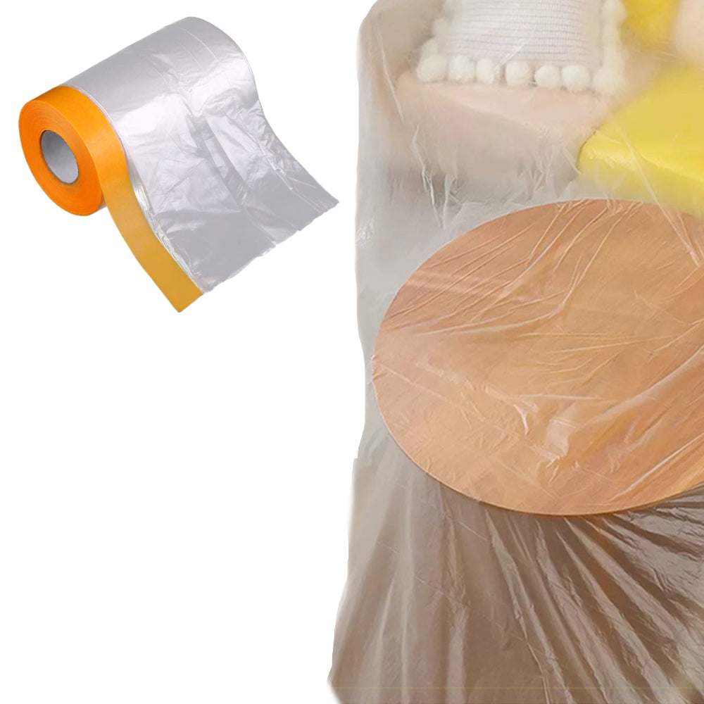 Painting Masking Film Sheet Down Drop Paint Tape Adhesive Protective Film Roll