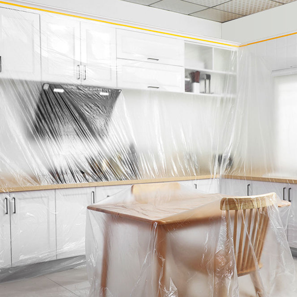 Painting Masking Film Sheet Down Drop Paint Tape Adhesive Protective Film Roll