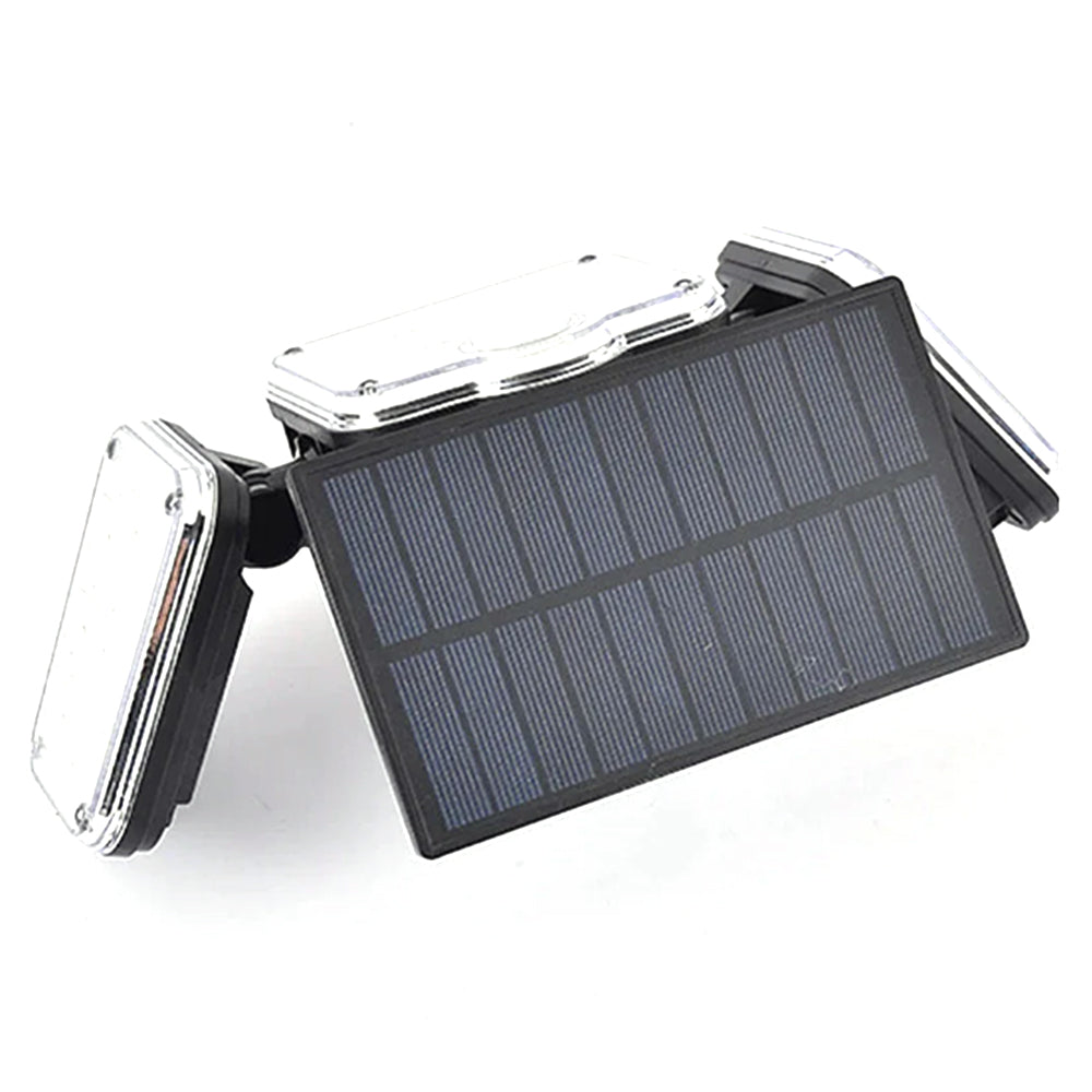 138 LED 3 Head Solar Motion Sensor Light Outdoor Garden Wall Security Flood Lamp