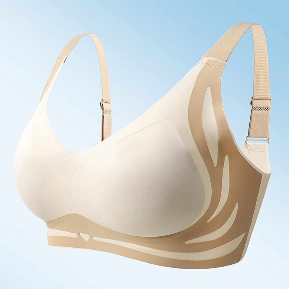 2Pcs Super Gather Bra Lifting Anti-Sagging Wireless Push Up Bra Black White M