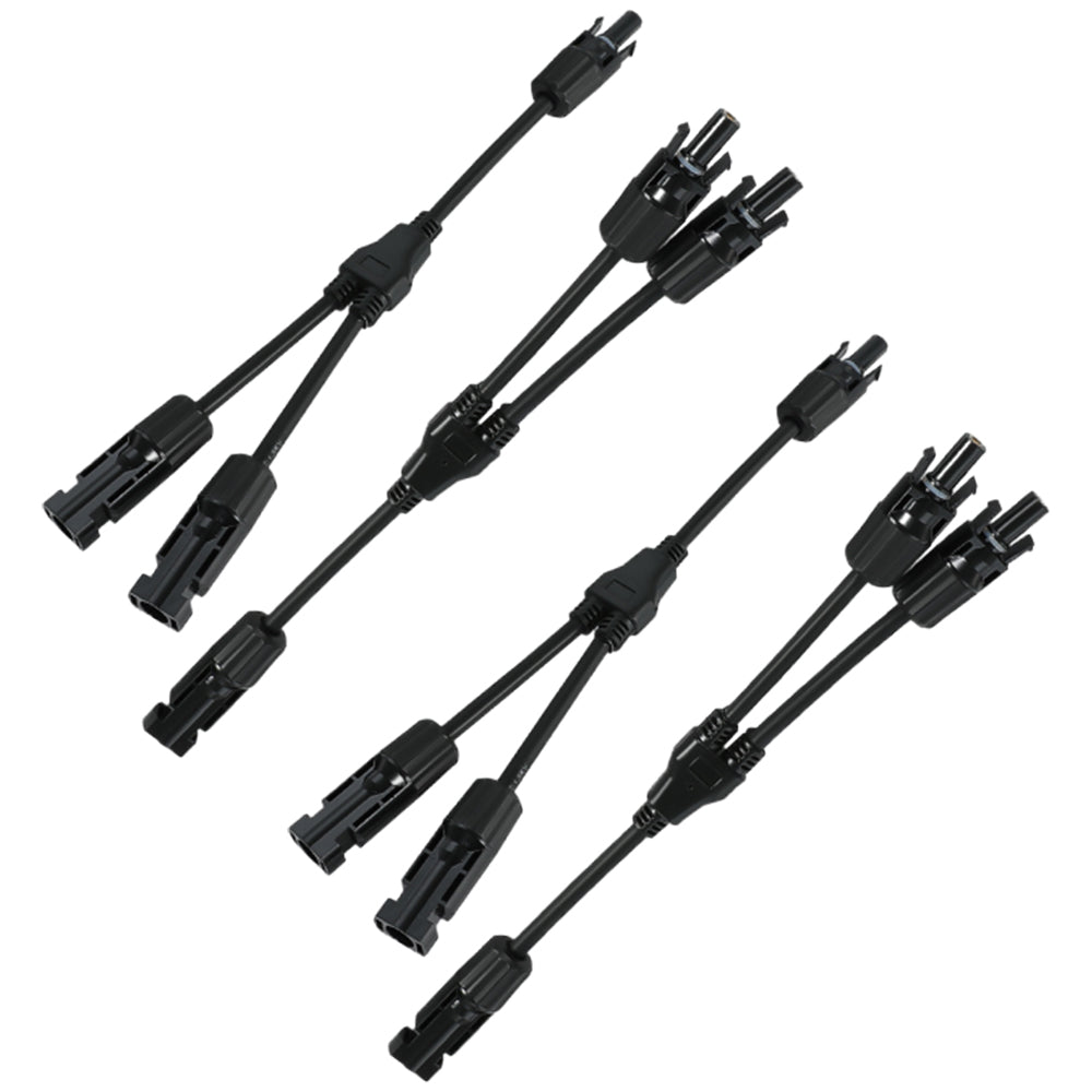 2Pcs Solar Y Connector Branch Parallel Adapter Cable Wire Plug for Solar Panel