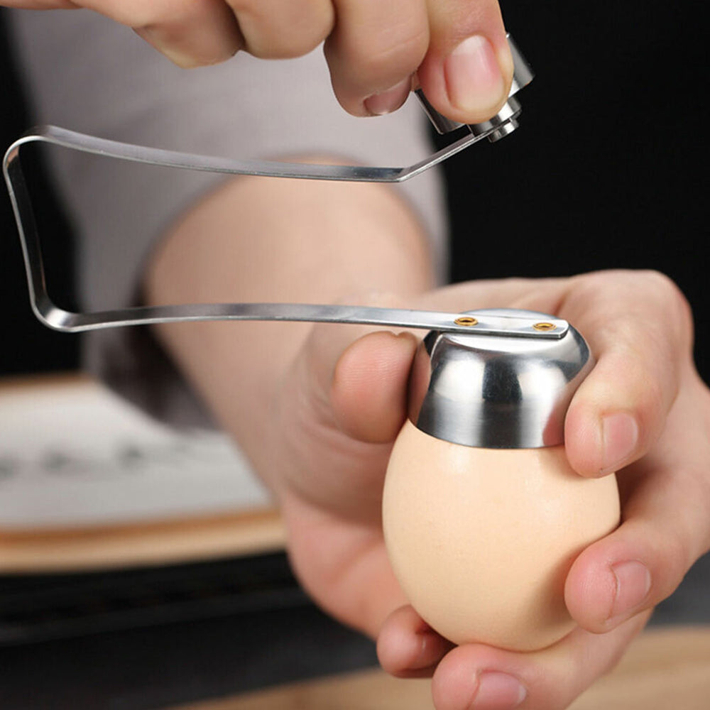 2Pcs Stainless Steel Egg Topper Cutter Cracker Knocker Egg Shell Opener