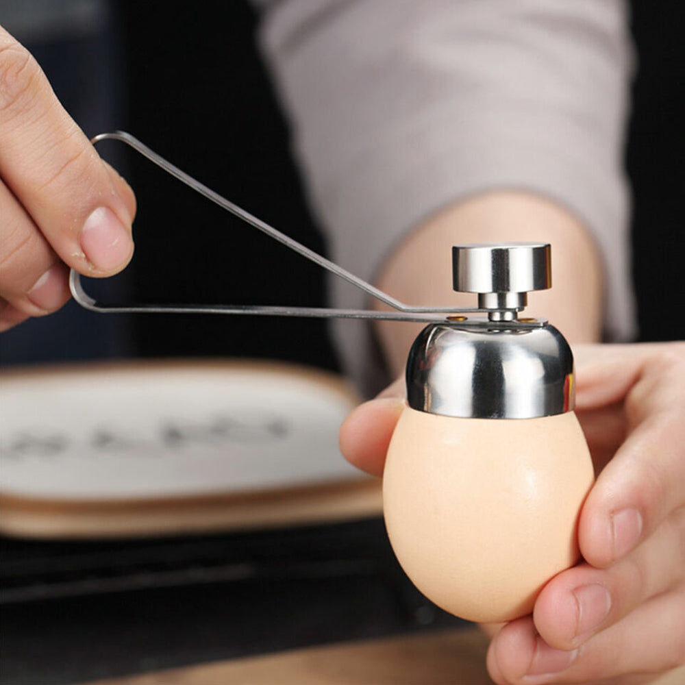 2Pcs Stainless Steel Egg Topper Cutter Cracker Knocker Egg Shell Opener