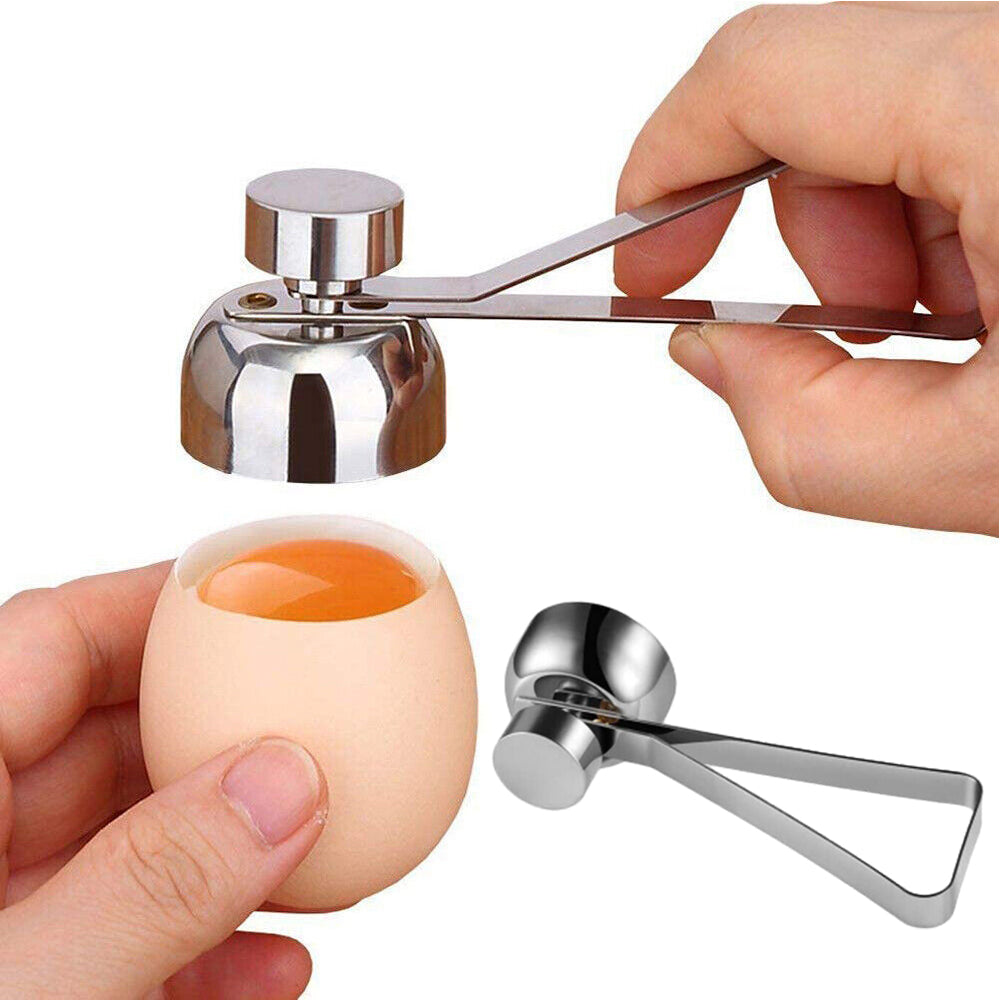2Pcs Stainless Steel Egg Topper Cutter Cracker Knocker Egg Shell Opener