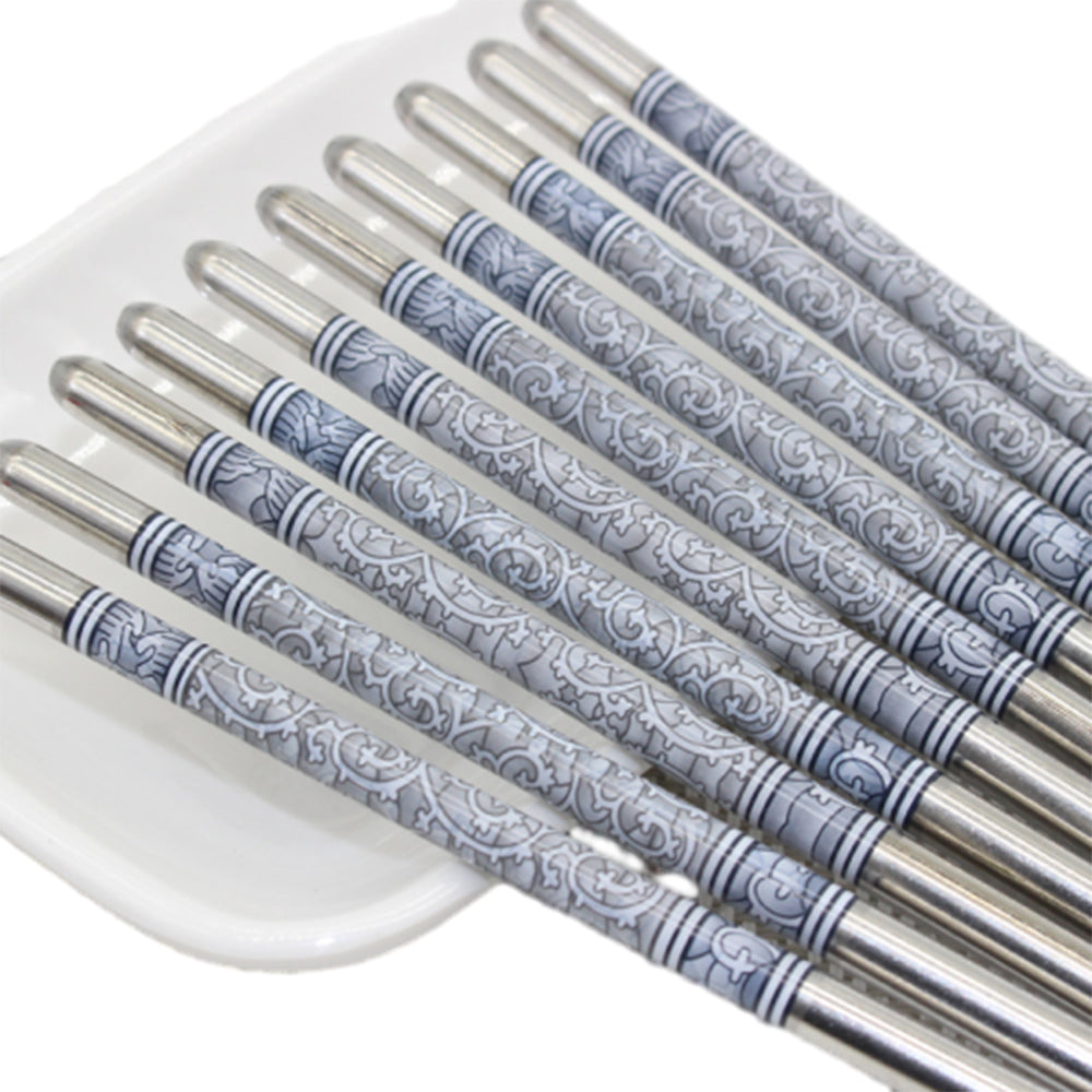 10 Pairs Stainless Steel Chopsticks Anti Slip Chopsticks Reusable Cutlery ST1