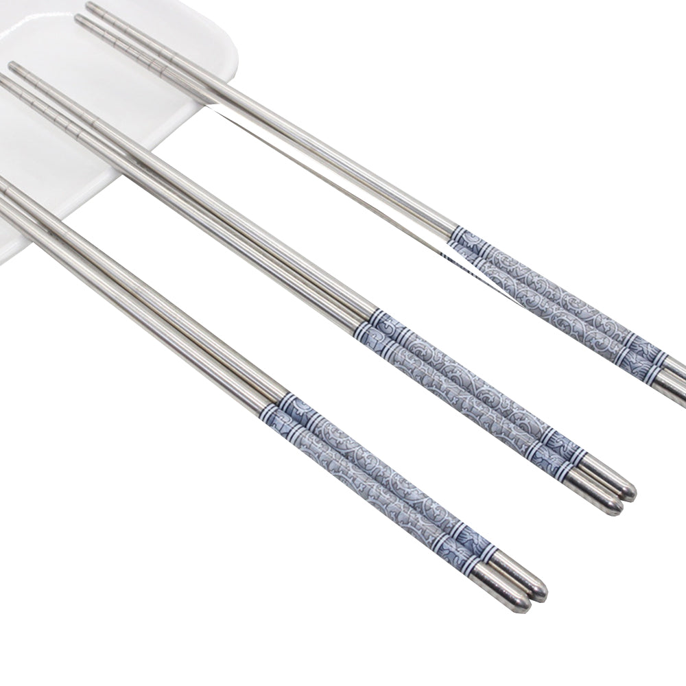 10 Pairs Stainless Steel Chopsticks Anti Slip Chopsticks Reusable Cutlery ST1