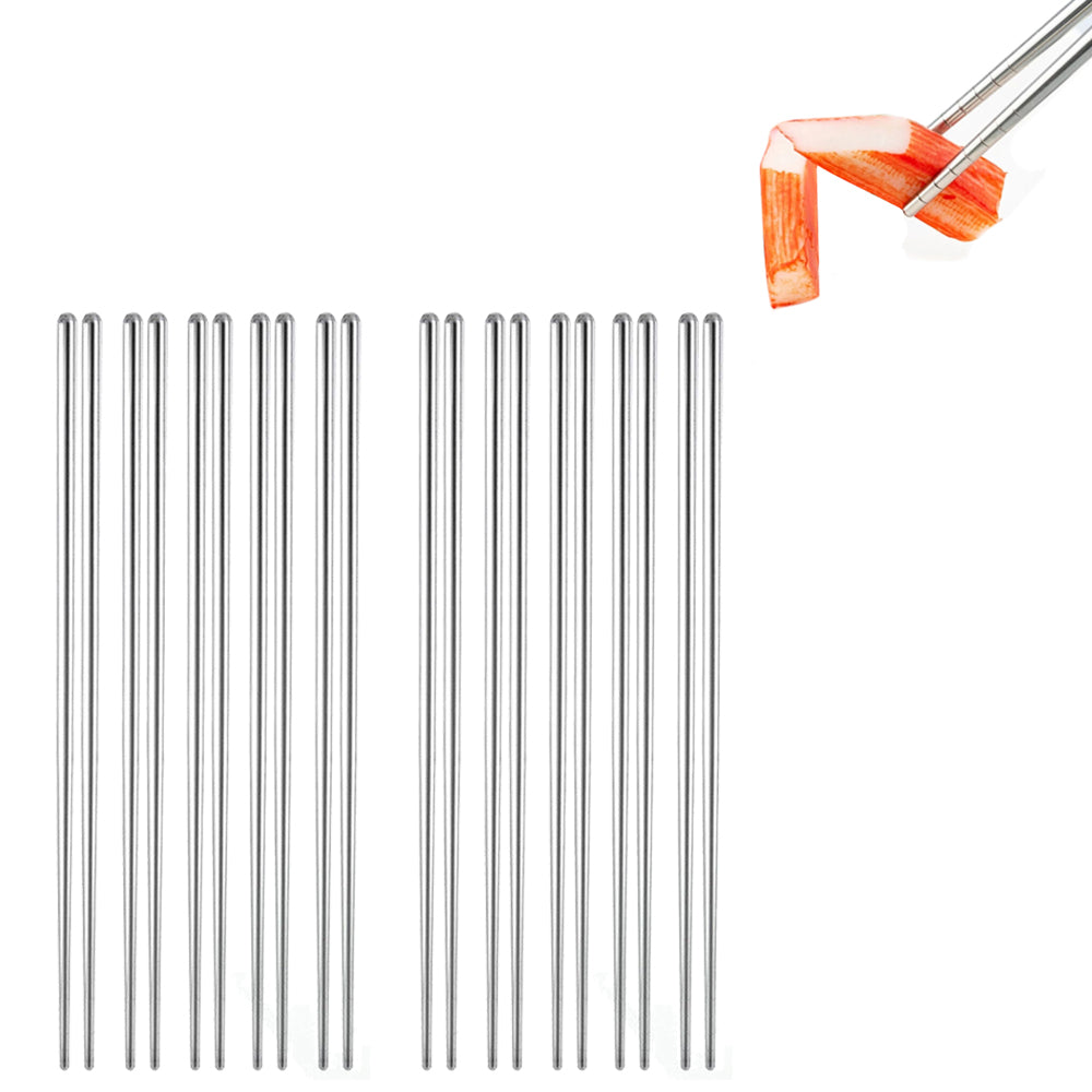 10 Pairs Stainless Steel Chopsticks Anti Slip Chopsticks Reusable Cutlery ST2