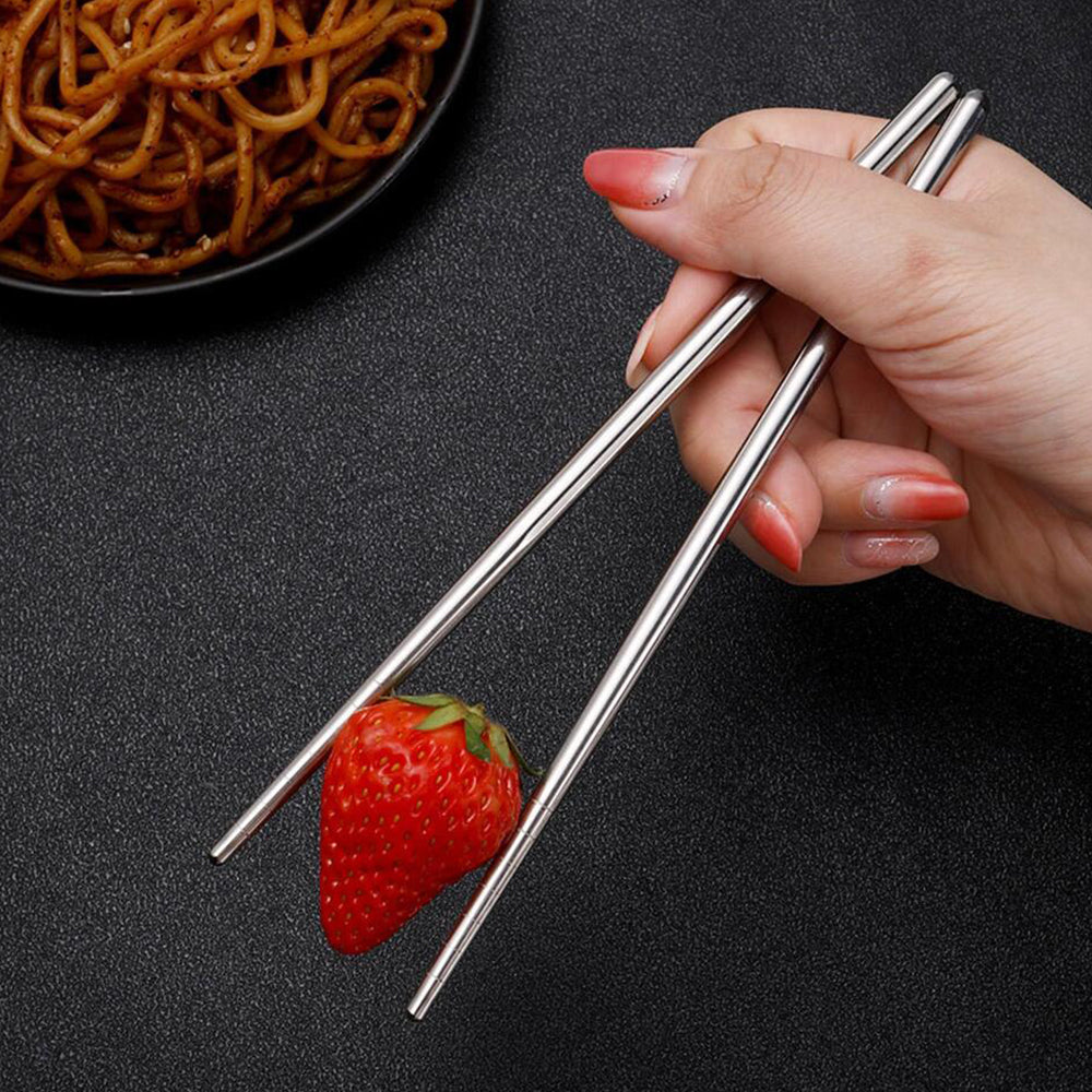 10 Pairs Stainless Steel Chopsticks Anti Slip Chopsticks Reusable Cutlery ST2