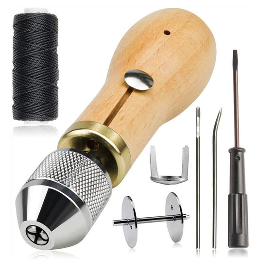 6Pcs Speedy Stitcher Sewing Awl Thread Needle Tools Kit Repair Tool For Leather