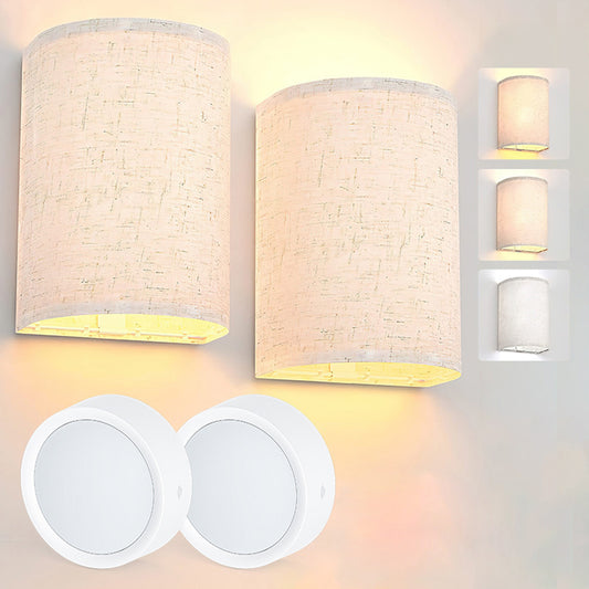2Pcs Wall Sconce Battery Operated Wall Light 3 Colors Dimmable Wall Sconces Set