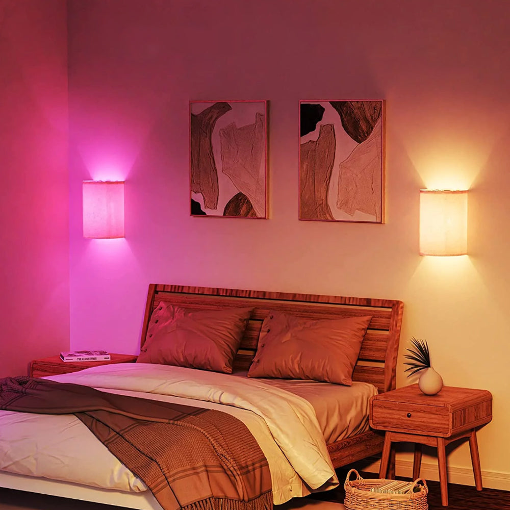 2Pcs Wall Sconce Battery Operated Wall Light 13 Colors Dimmable Wall Sconces Set