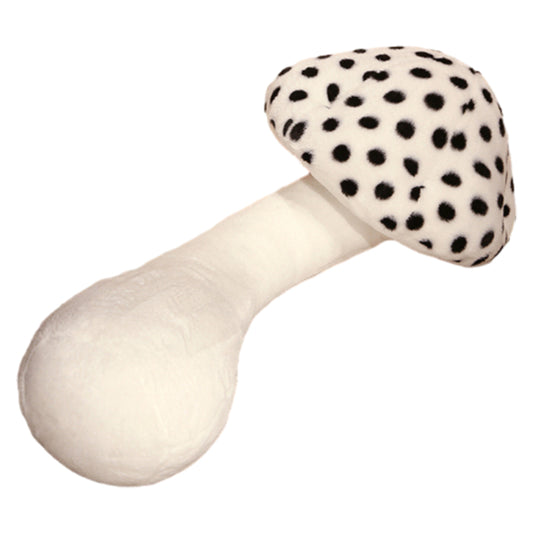 80cm Mushroom Plush Body Pillow Mushroom Shaped Stuffed Long Throw Pillow White