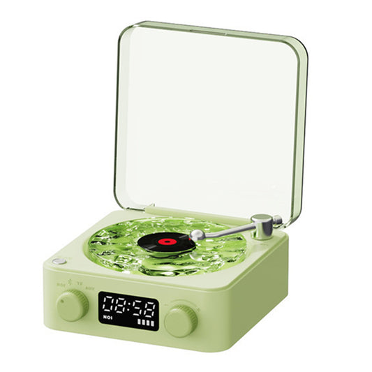 The Waves Bluetooth Vinyl Player Vintage Vinyl Record Bluetooth Speaker Green