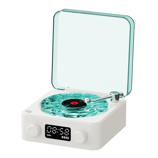 The Waves Bluetooth Vinyl Player Vintage Vinyl Record Bluetooth Speaker White