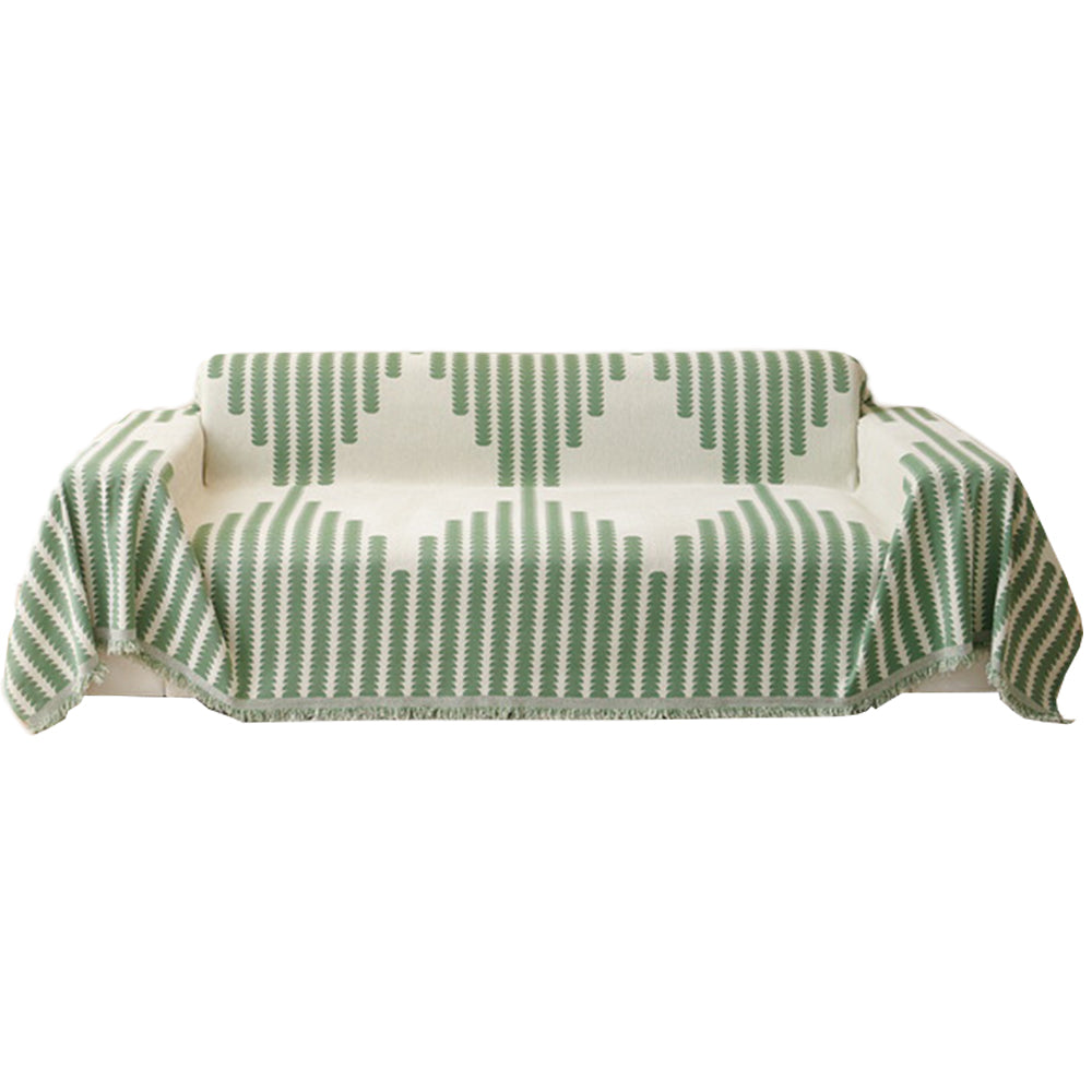 180x180cm Reversible Chenille Sofa Cover Double Sided Couch Protector Green