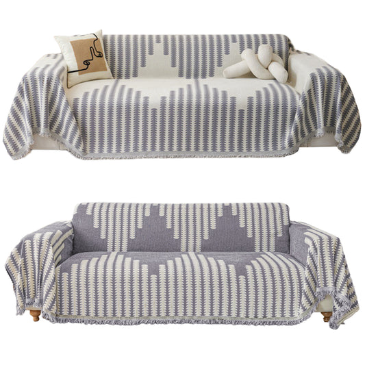 180x260cm Reversible Chenille Sofa Cover Double Sided Couch Protector Grey