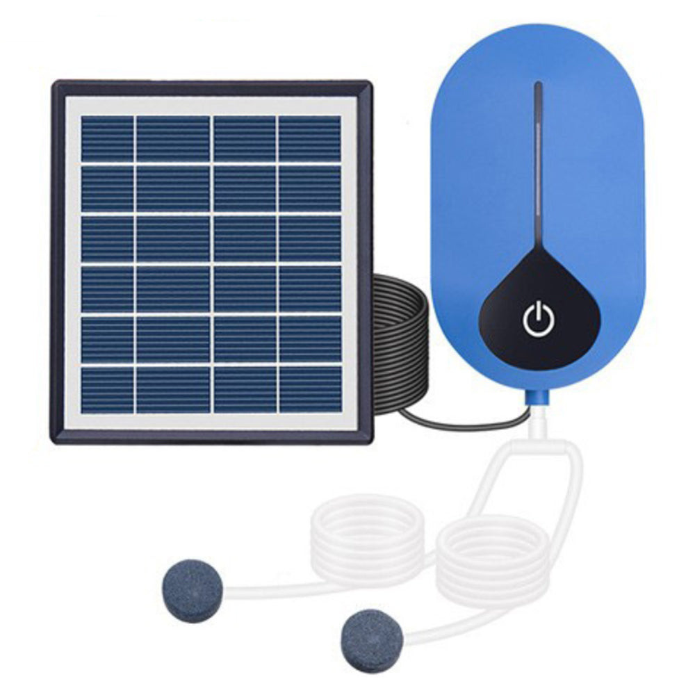 Auto Solar Powered Oxygenator Air Pump USB Fish Tank Pond Pool Oxygen Aerator