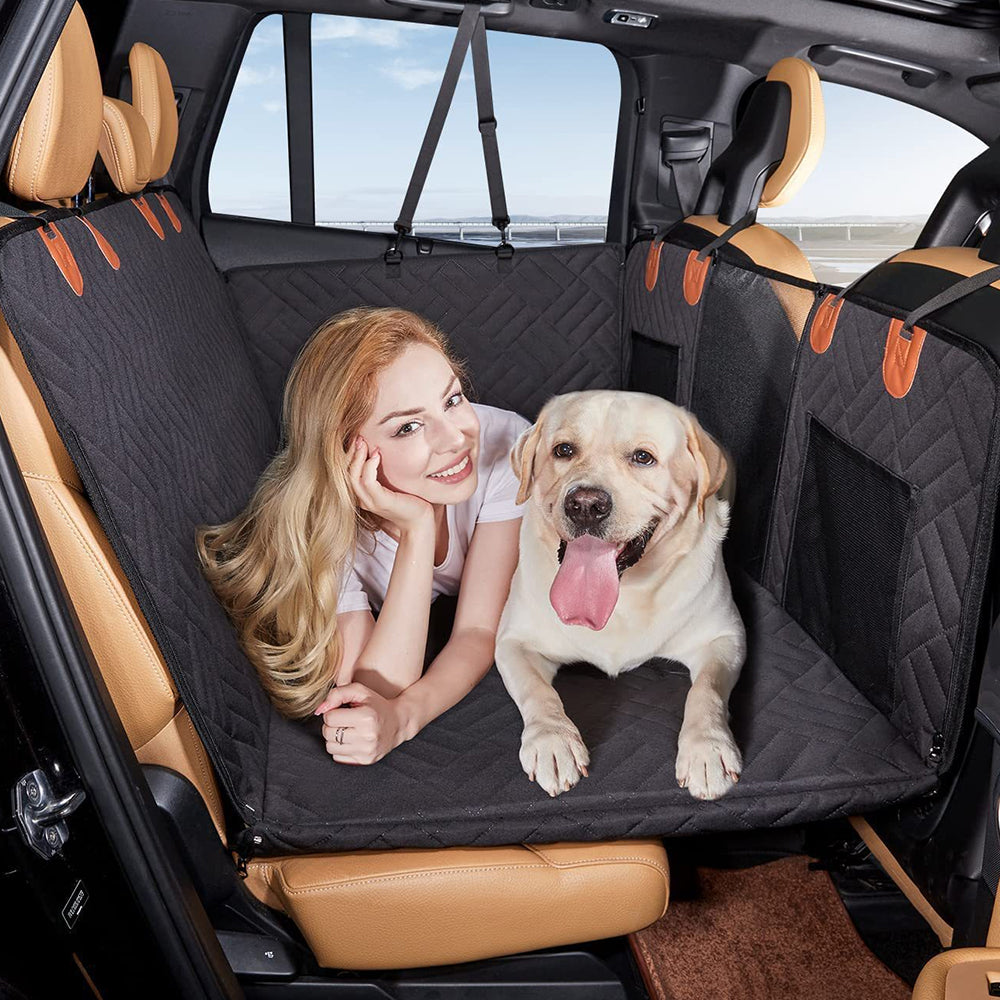 132x158cm Dog Back Seat Extender Water-Resistant Hard Bottom Dog Car Seat Cover