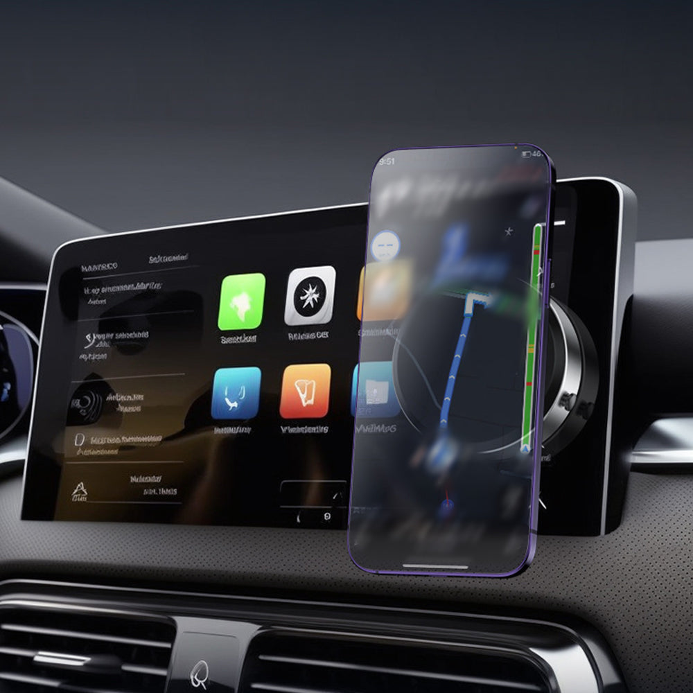 Magnetic Car Suction Cup Vacuum Adsorption Phone Holder Car Bracket Black