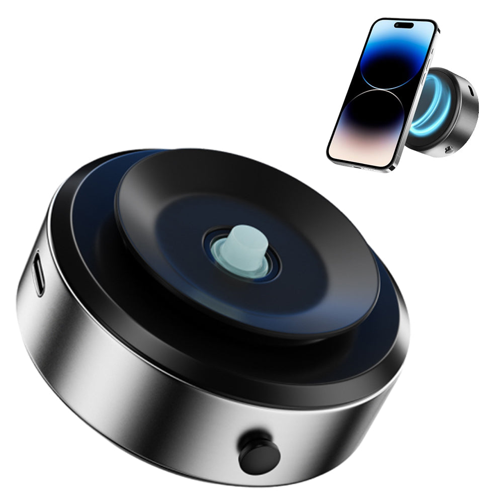 Magnetic Car Suction Cup Vacuum Adsorption Phone Holder Car Bracket Silver