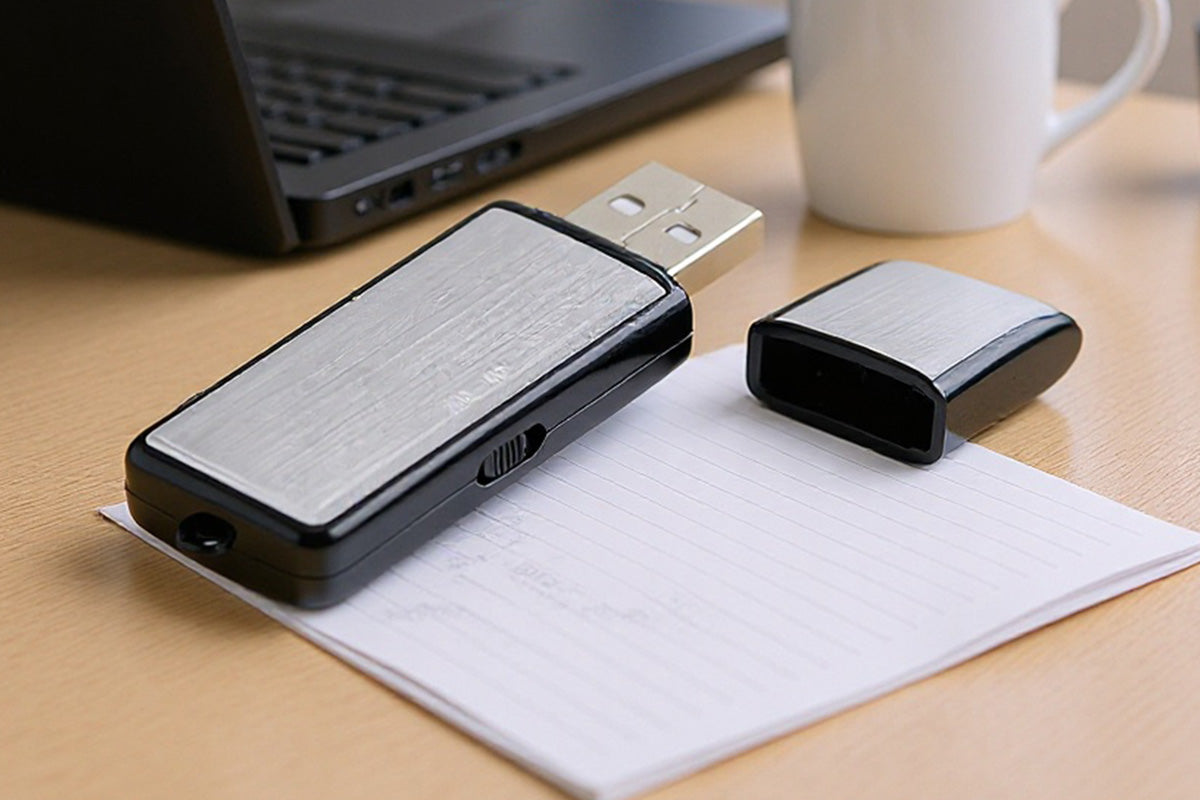 8GB Voice Recorder USB Drive with Voice Activated Recording for Meetings Lectures