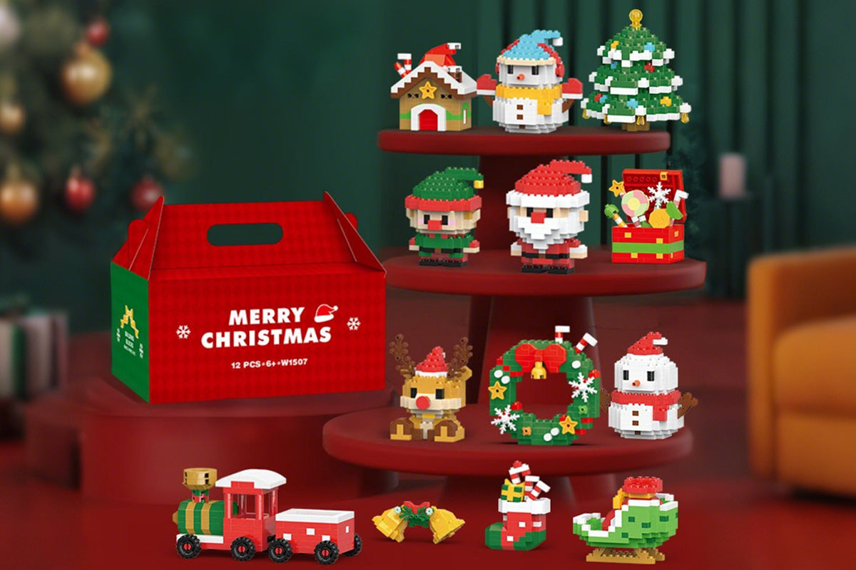 Christmas Tree Ornaments Building Blocks Christmas Santa Nutcracker Xmas Ornament