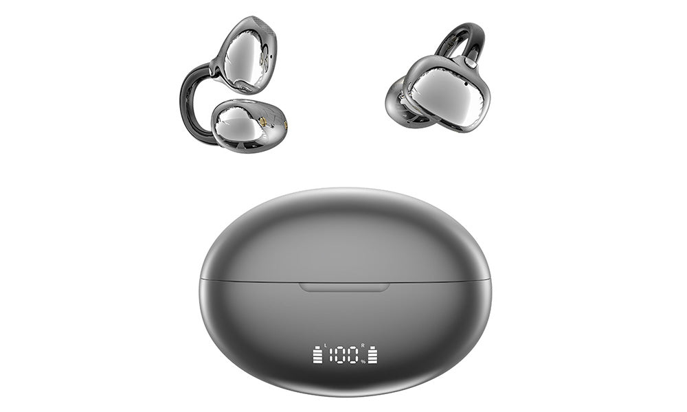 Bluetooth Open Ear Clip-On Earbuds Wireless Headphones for Sports