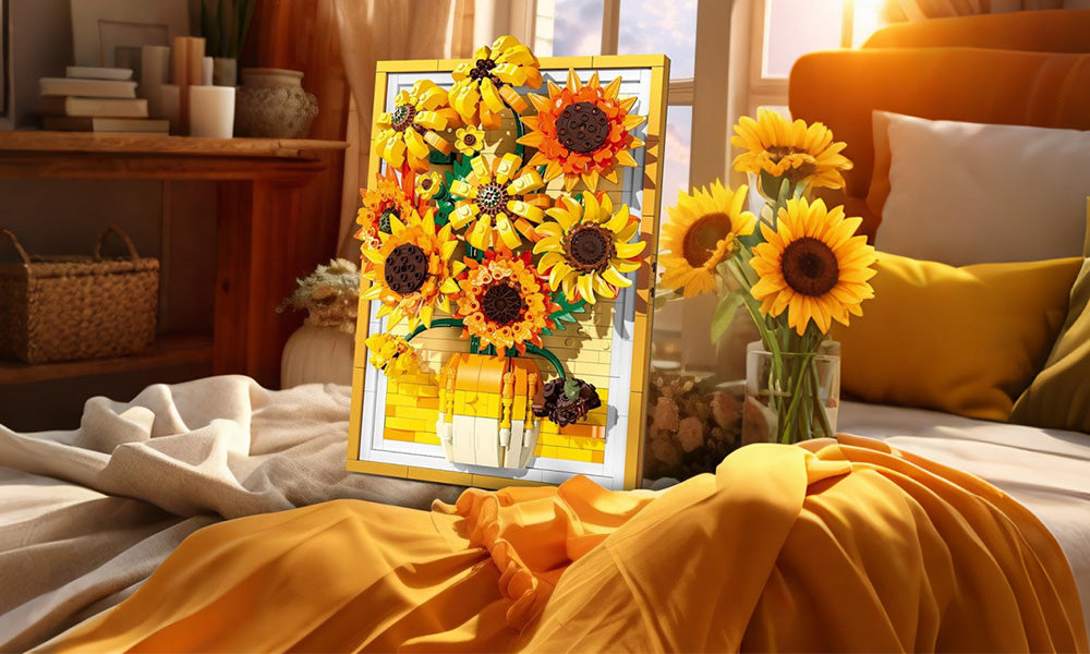 Flower Series DIY Building Blocks Puzzle for Home Office Decoration