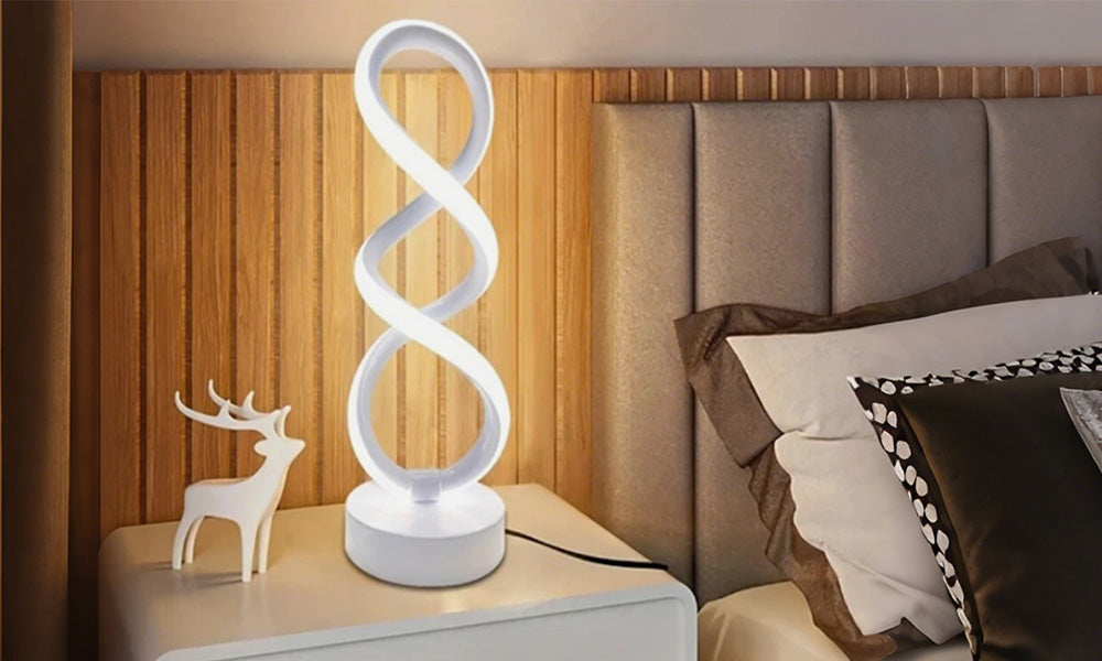 Modern LED Bedside Lamp Dimmable Table Light with USB