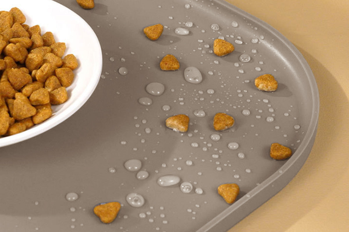 Silicone Pet Feeding Mat Raised Edge Anti-Spill Washable Non-Slip Placemat