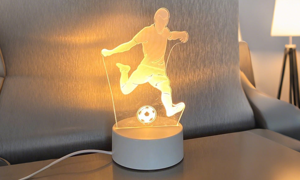 USB LED Sports Night Light Acrylic Table Lamp for Bedroom