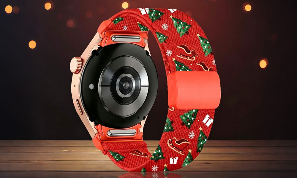 3 PCS Christmas Nylon Watch Bands for Samsung 6th Gen Quick Release