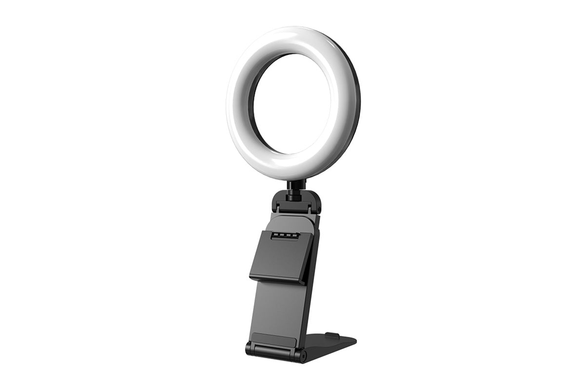 Ring Light with Stand for Desk Clip On LED Selfie Light Desktop for Zoom Meeting